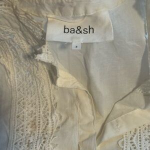 Ba&sh Ivory Lace Detail Top - small rip on the front